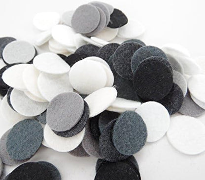 PRESTIGE CARTRIDGE128 Wool Blend Felt 1 inch Circles - Disco Ball Colors - Made in USA - OTR Felt - Image 2