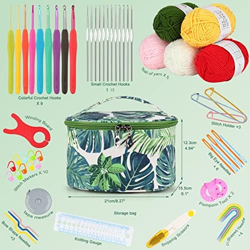 Aeelike Crochet Kits for Beginners with Yarn, Green - Image 2