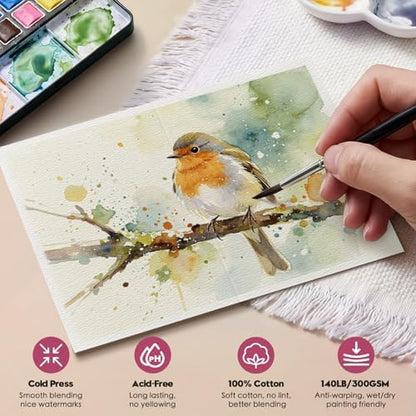 KOVIEDE 20 Pack Foldable Blank Watercolor Cards with Envelopes 4" x 6" - Image 3