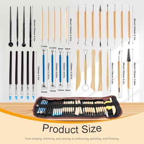 SHRJ 36Pcs Clay Tools Kit for Pottery Sculpting Carving Modeling - Image 2