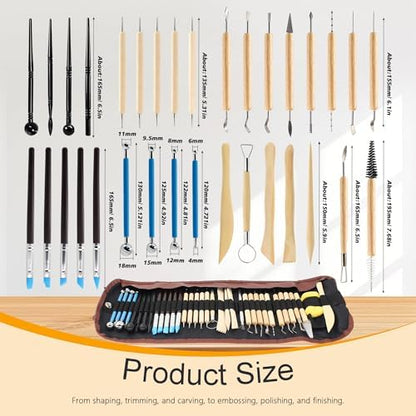 SHRJ 36Pcs Clay Tools Kit for Pottery Sculpting Carving Modeling - Image 2