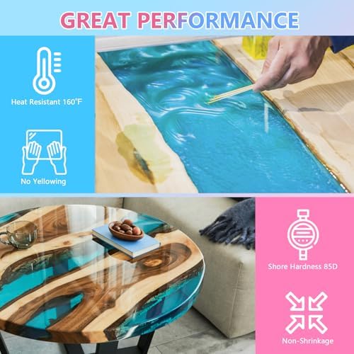 KISREL Epoxy Resin Kit 2 Gallon, Crystal Clear No Yellowing No Bubble Resin - Image 4