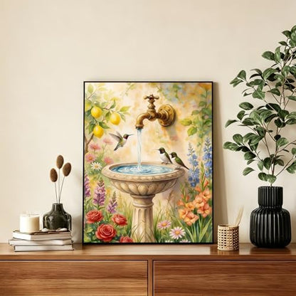 AUKELHJ Paint by Numbers Kit for Adults, Garden Hummingbird, 16X20 Inch - Image 2