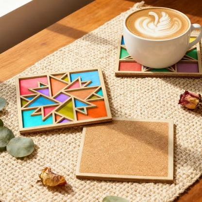 CollectHall Wooden Coasters Painting Kit with Wood Stand - Image 6