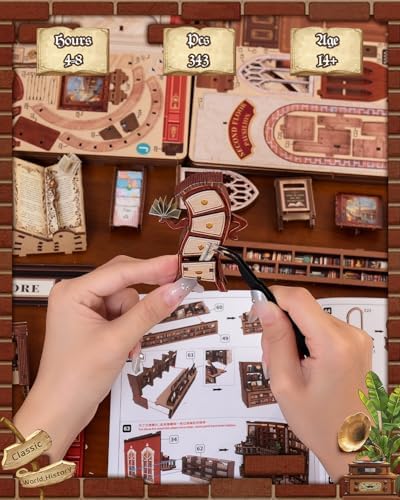 CUTEBEE Book Nook Kit, DIY Miniature House Kit for Adults, Bookshop Booknook - Image 4
