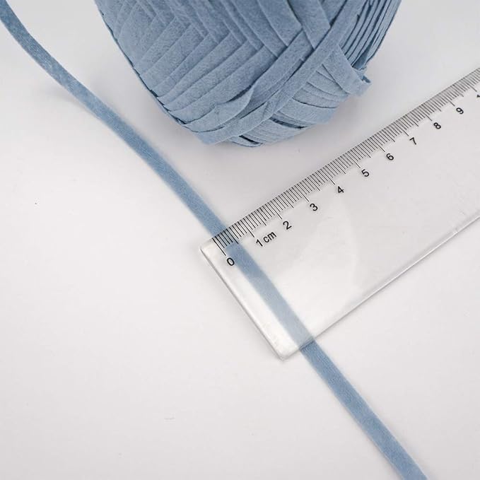 NICEEC 3 Packs Kraft Paper Yarn- Soft Raffia Ribbon Yarn for Crocheting & Knitting, Polyester, DIY Weaving - Total 474yds, 5.3oz - Light Blue