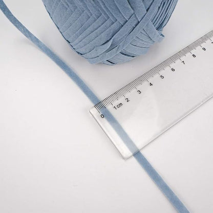 NICEEC 3 Packs Kraft Paper Yarn- Soft Raffia Ribbon Yarn for Crocheting & Knitting, Polyester, DIY Weaving - Total 474yds, 5.3oz - Light Blue