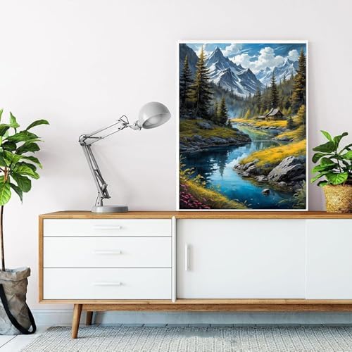 HITO Landscape Paint by Numbers Kit for Adults 16x20 Inch Frameless - Image 5