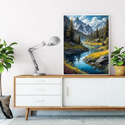 HITO Landscape Paint by Numbers Kit for Adults 16x20 Inch Frameless - Image 5