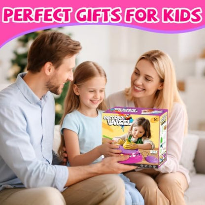 Vinkp Pottery Wheel for Kids - Complete Pottery Painting Kit Arts and Crafts for Kids Ages 8-12 with Air Dry Clay Art Supplies for Girls Boys Toys Birthday Gifts for 6 7 8 9 10 11 12 - Pink - Image 6
