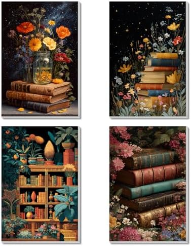 4 Pack Framed Paint by Numbers Kit for Adults Beginner Book Adult Paint by Number Kits on Canvas Flower Painting by Numbers for Adults with Frame Floral DIY Painting Kits for Home Wall Art 8x12 Inch by Unknown