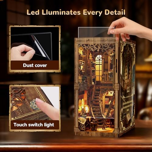 Book Nooks for Adults, DIY Miniature Dollhouse BookNook Kit-Book Collection - Image 4