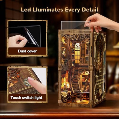Book Nooks for Adults, DIY Miniature Dollhouse BookNook Kit-Book Collection - Image 4
