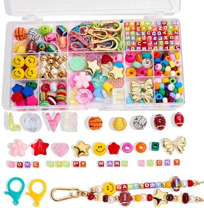 RepaTime DIY Beaded Bag Charm Kit for Women with Keychain Supplies by RepaTime