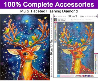 Diamond Art Kits for Adults,Xmas Deer Diamond Art Painting Kits for Adults - Image 5