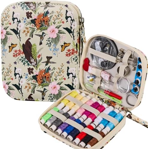 Travel Basic Hand Sewing Kit for Adults with Sewing Thread by Bobode