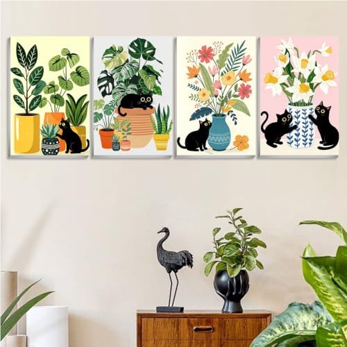 Cat Paint by Number for Adults, Paint by Numbers Kit for Adults 8x12 Inch - Image 2