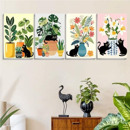Cat Paint by Number for Adults, Paint by Numbers Kit for Adults 8x12 Inch - Image 2