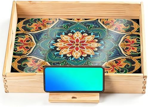 DOTSOS Diamond Painting Kits for Adults Wooden Serving Trays with Handles by DOTSOPS