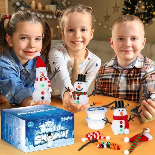 9 Pack Christmas Crafts, DIY Snowman Clay for Kids, Gifts Stocking Stuffer - Image 6