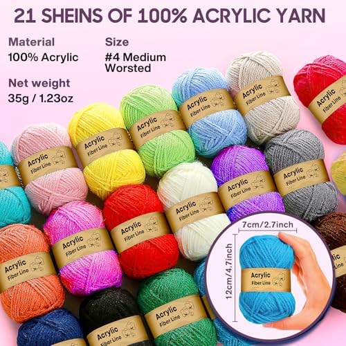 74 pcs Crochet Kit, with Large Storage Bag, Crochet Kits for Beginners - Image 5