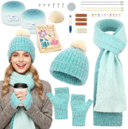 Katech Knitting Kit for Beginners Adults Kids-Beginners Knitting Kit by Katech