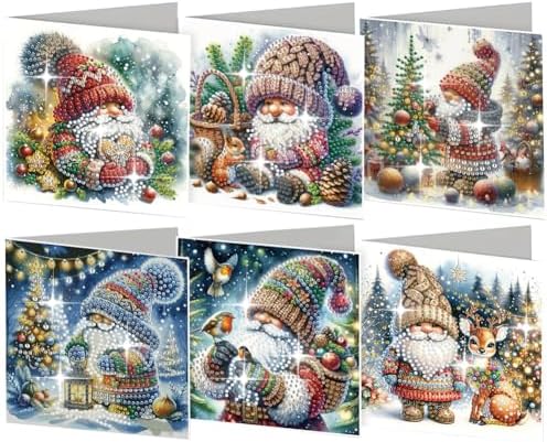 Diamond Art Greeting Cards Kit,Diamond Art Cards Special Shaped Diamond Painting Greeting Card Arts Crafts for Christmas Birthday Thanksgiving Day Holiday(B) (Style C) by Unknown