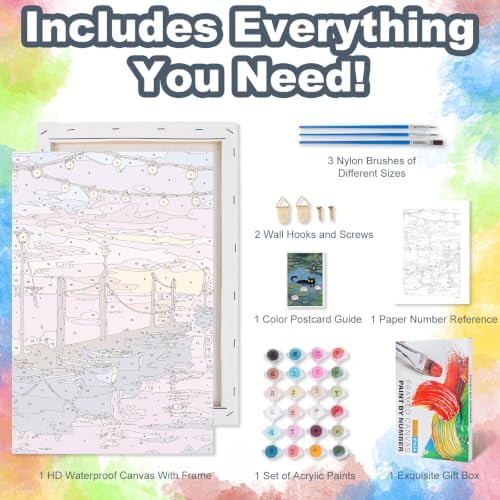 Kalonyth Boat Framed Paint by Numbers Kit for Adults Beginner 8x12 inch - Image 5