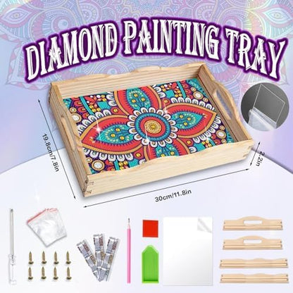 EWJRNSF Diamond Art Kits for Adults Wooden Serving Trays with Handles - Image 2