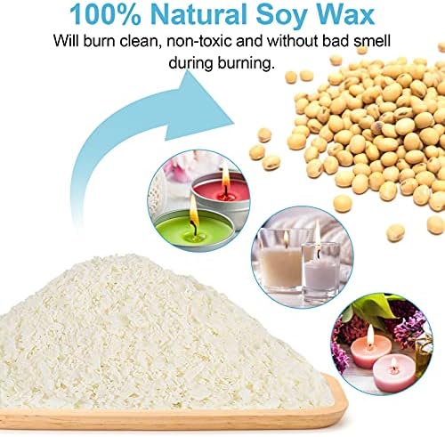 DINGPAI Candle Making Supplies, Candle Make Pouring Pot, Wicks & Soy Wax - Image 4
