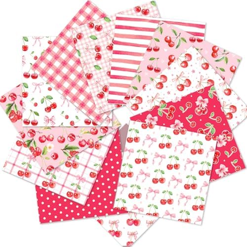 Pink Cherry Scrapbook Paper Pink Grid Pattern Papers Pad 12×12,24 Sheets Double-Sided Spring Bobo Floral Scrapbooking CardStock Paper Supplies for Holiday Cardmaking DIY Origami Papers. - Image 2