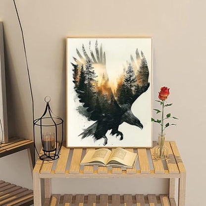 NZNANCHU Paint by Number for Adult,DIY Animal Painting Kits for Adults,Color by Numbers,Eagle Paint by Number Canvas Crafts Watercolor for Beginners Hoom Decor (Eagle) - Image 7
