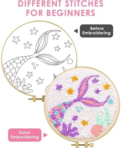Punch Needle Kit for Beginners Adults-Cute Fish Tail, with Video Tutorial - Image 3