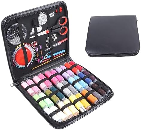 Aqur2020 126pcs Sewing Kit with Case, Complete Tools Portable Sewing Supplies for Adults Beginner, with Thread Scissors Needles, for Home Traveling DIY Craft - Image 5
