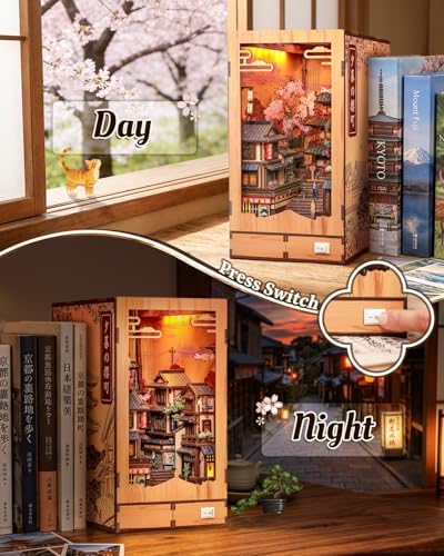 CUTEBEE Book Nook Kit for Adults, DIY Miniature House Japanese Street - Image 5