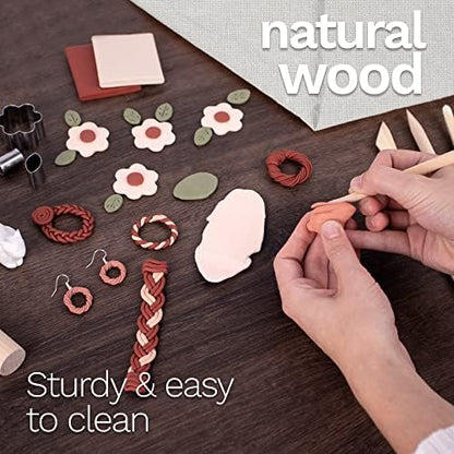 DAS� Clay Modelling Tools, Natural Wood, 2 Assorted Pieces, 1 Set - Image 4