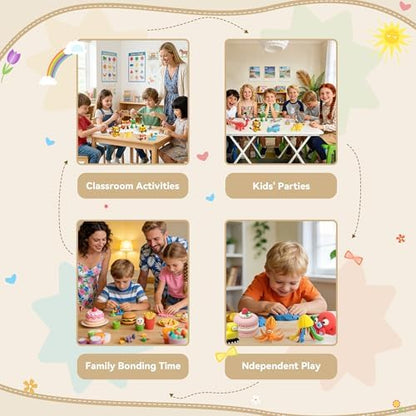 Aestd-ST Air Dry Clay 66 Colors, Modeling Clay for Kids, DIY Magic Clay - Image 5