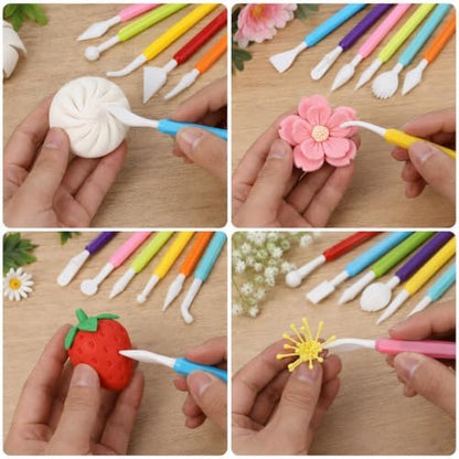 18 PCS Modeling Clay Tools, Double-Ended Air Dry Clay Sculpting Tools Polymer Clays Tool Kit for Beginners Professional Modeling Shaping Dotting Carving Pottery DIY Craft Projects - Image 4