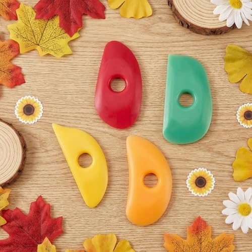 4 Pcs Soft Rubber Rib Clay Sculpting Tool for Pottery Clay Silicone Ceramics Tools Multi Styles Pottery for DIY Smooths Shapes Sculpting Ceramics Tool Sculpting, Mud, Trimming, Throwing - Image 6