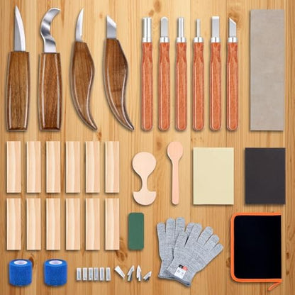 Ninonly 42pcs Wood Carving Tools Kit for Beginners - Image 7