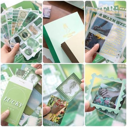 Scrapbooking Supplies Kit, Aesthetic Junk Journal Supplies, Scrapbook Kit - Image 4