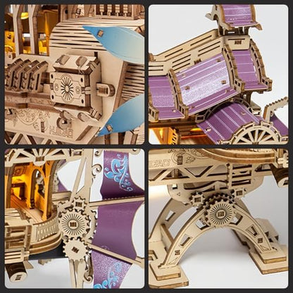 3D Wooden Puzzles for Adults, DIY Spacecraft Model Building Kit - Image 5