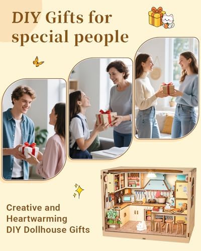 DIY Dollhouse Miniature House Kit 1:20 Scale Kictchen with LED Light - Image 6