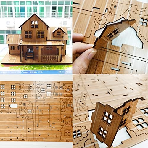 3D Wooden Puzzles for Adults Wooden Building Model, 3D House Model Kits for Adults, Log Cabin Model Kits - Image 3
