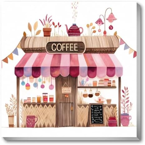 VIGEGU Coffee Shop Paint by Numbers Kit for Adults Beginner with Framed by VIGEGU