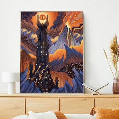 xcemhil Landscape Paint by Numbers Kit for Adults, Paint by Numbers for Adults Landscape, Adult Paint by Numbers Kits for Gifts and Home Wall Decor 16x20 Inch - Image 2