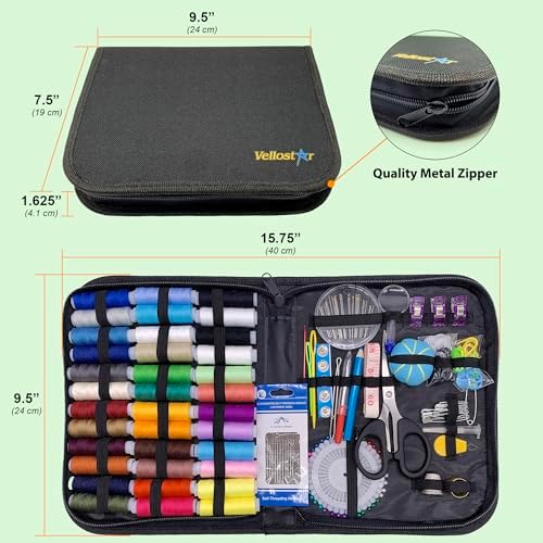 Vellostar Large Sewing Kit for Adults, 150-Piece Set, 36 Colors, 30 Needles - Image 4