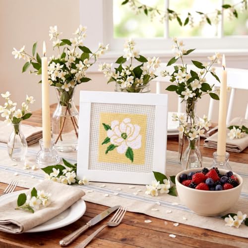 XunYee 12 Pcs Magnolia 18 Mesh Needlepoint Canvas Kit for Beginner - Image 6