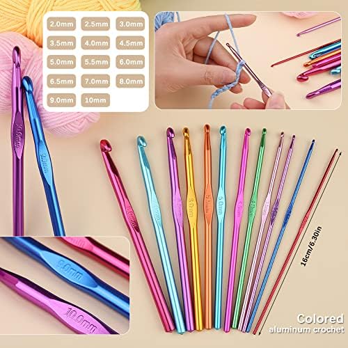 Pnytty 107Pcs Crochet Kit for Beginners Adults, Crochet Starter Kits - Image 4
