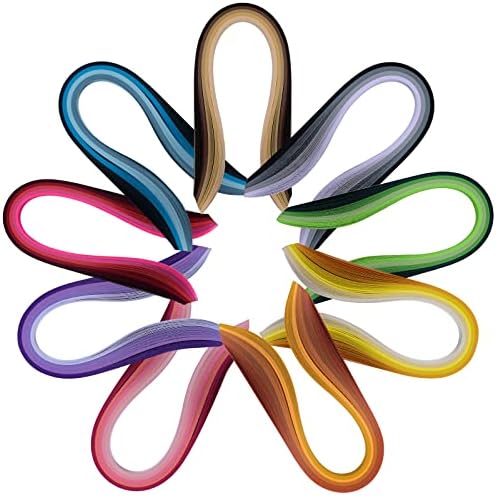 Paper Quilling Strips, 3/16 x 15.4 in (5mm x 39cm), 900 Pieces, 36 Colors - Image 2